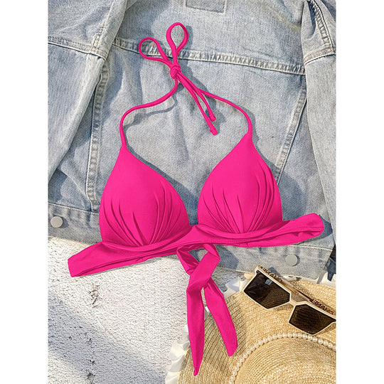 Damen Triangel-Bikini mit elegantem Wickeldetail EB
