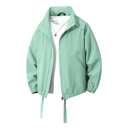 Herren leichte Freizeitjacke mit elastischen Bündchen und praktischen Taschen EB