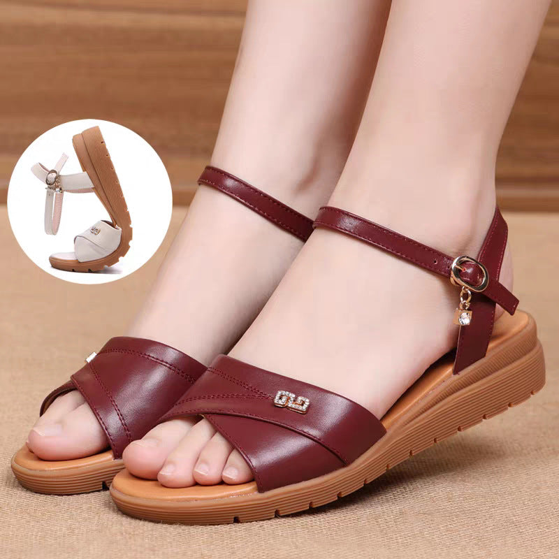 Damen Komfortable Sandalen mit verstellbarem Riemen und anatomischem Fußbett EB