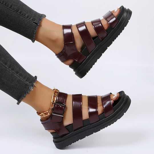 Damen Komfortable und trendige Riemchen-Sandalen EB