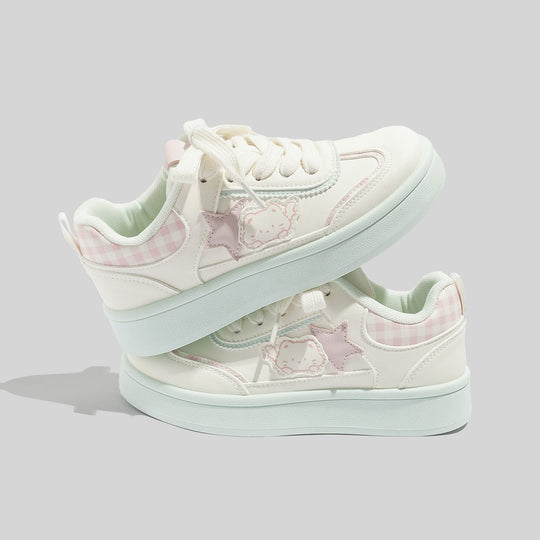 Damen Sneakers mit verspieltem Sternenmuster und weichem Innenfutter EB
