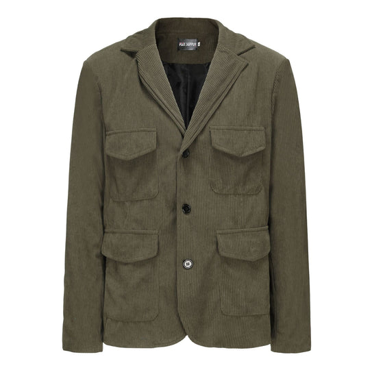 Herren modischer Cordblazer mit aufgesetzten Taschen EB