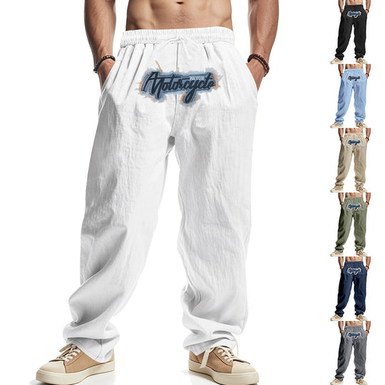 Herren Bequeme Freizeit-Pants mit elastischem Bund und seitlichen Taschen EB