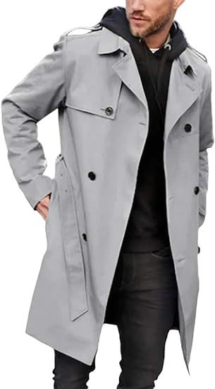 Herren Trenchcoat mit klassischem Stil EB