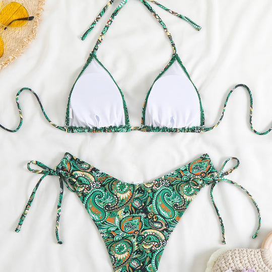 Damen Bikini-Set mit verstellbarem Triangel-Oberteil und hohem Beinausschnitt EB