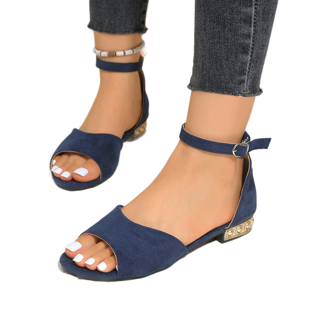 Damen Offene Riemchen-Sandalen mit angenehmem Fußbett EB
