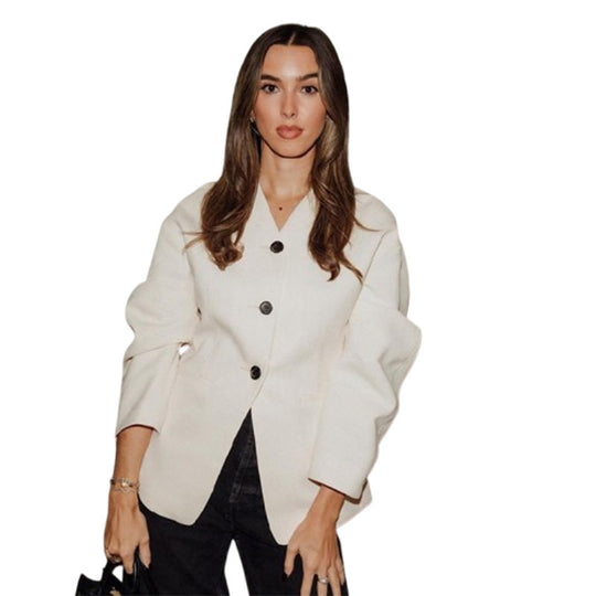 Damen modischer Blazer mit voluminösen Ärmeln EB