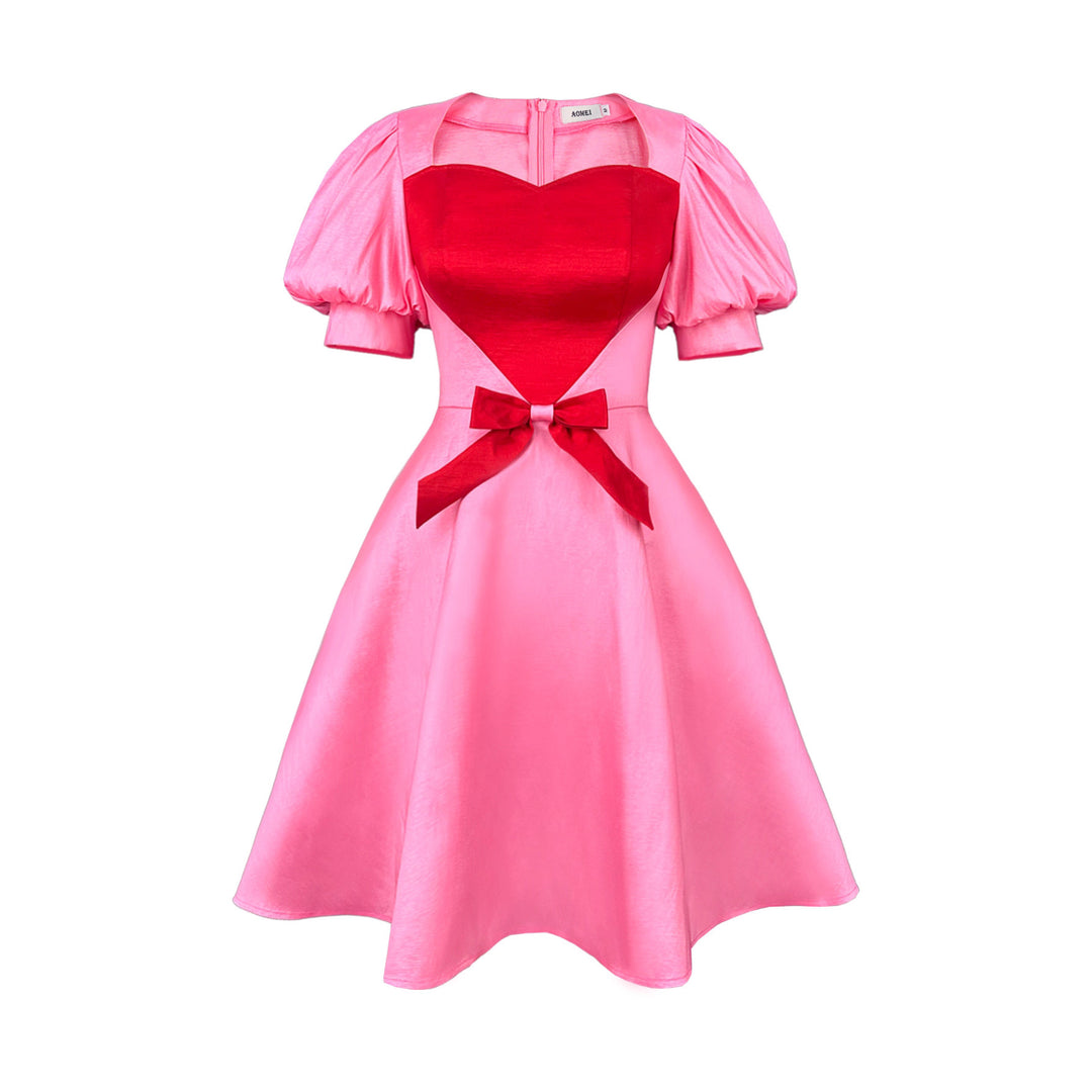 Damen festliches Kleid mit herzförmigem Oberteil und taillierter Silhouette EB