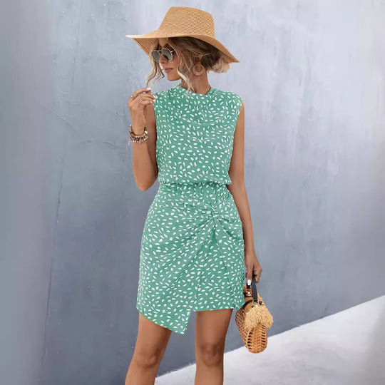 Damen Midikleid mit seitlichem Knoten EB