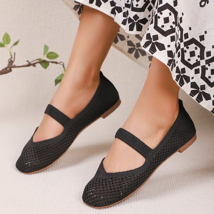 Damen Atmungsaktive und bequeme Mesh-Ballerinas EB
