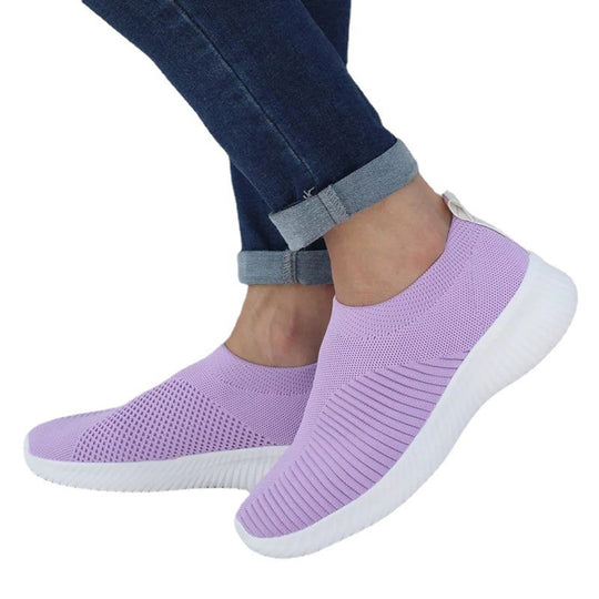 Damen nan Strick‑Schlupf‑Freizeitschuh mit elastischem Schaft, leichter Dämpfung und rutschfester Profilsohle EB