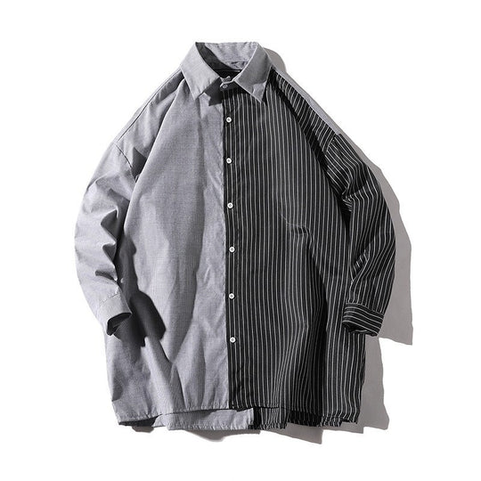 Herren Trendy Hemd mit asymmetrischem Design und urbanem Chic EB