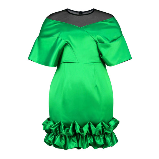 Damen Abendkleid mit voluminösen Rüschensäumen EB