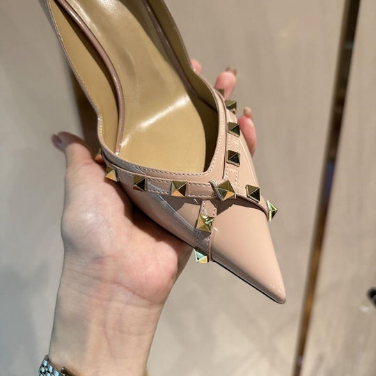 Damen elegante Stiletto-Pumps mit ausgefallenem Schnallen-Design EB