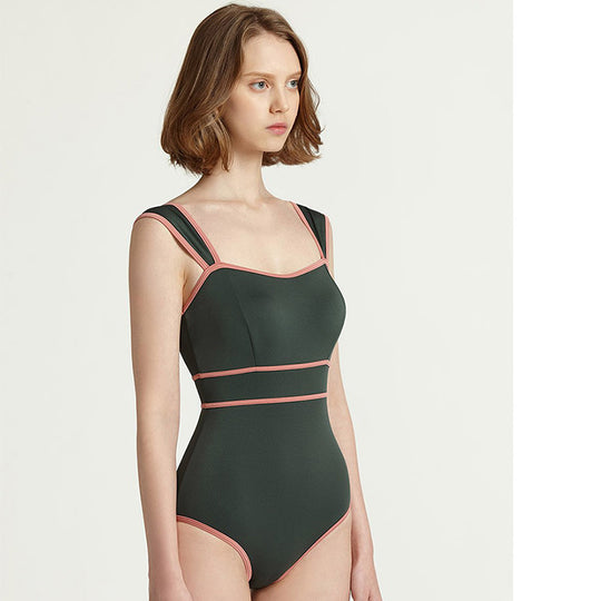 Damen Einteiliger Badeanzug mit innovativem Trägerdesign EB