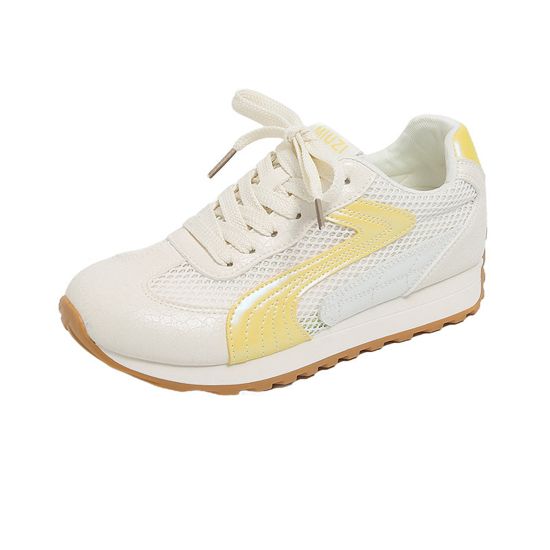 Damen Sportliche Sneakers mit atmungsaktiver Mesh-Oberfläche und reflektierenden Akzenten EB