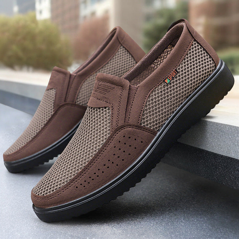Damen Sportliche Mesh Slip-On Sneakers mit rutschfester Sohle EB