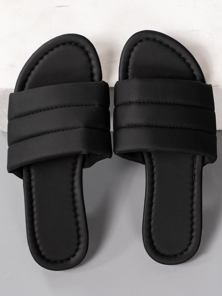 Damen elegante Clogs mit breiten, geflochtenen Riemen EB
