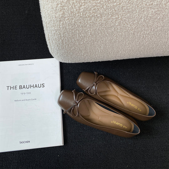 Damen elegante Ballerinas mit komfortablem Fußbett und verspieltem Schleifen-Detail EB