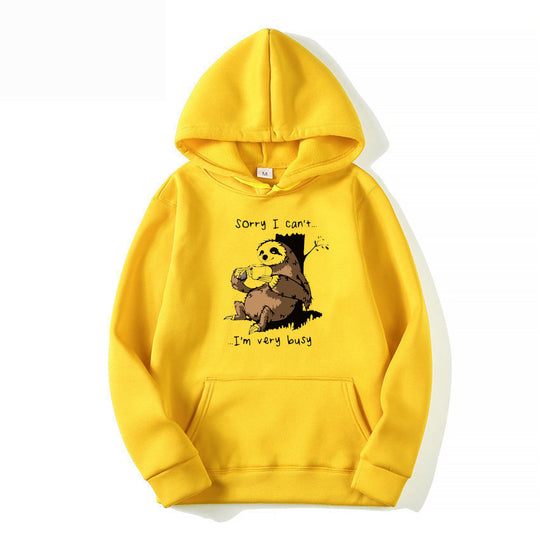 Damen Kapuzensweater mit niedlichem Tiermotiv und verspieltem Spruch EB