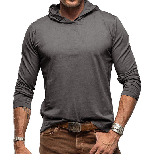 EB | Kapuzenpullover Slim Fit Langarm Leichter Baumwollstrick Minimalistischer Stil