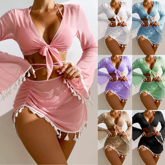 Damen Strandoutfit mit eleganten Schnürdetails EB