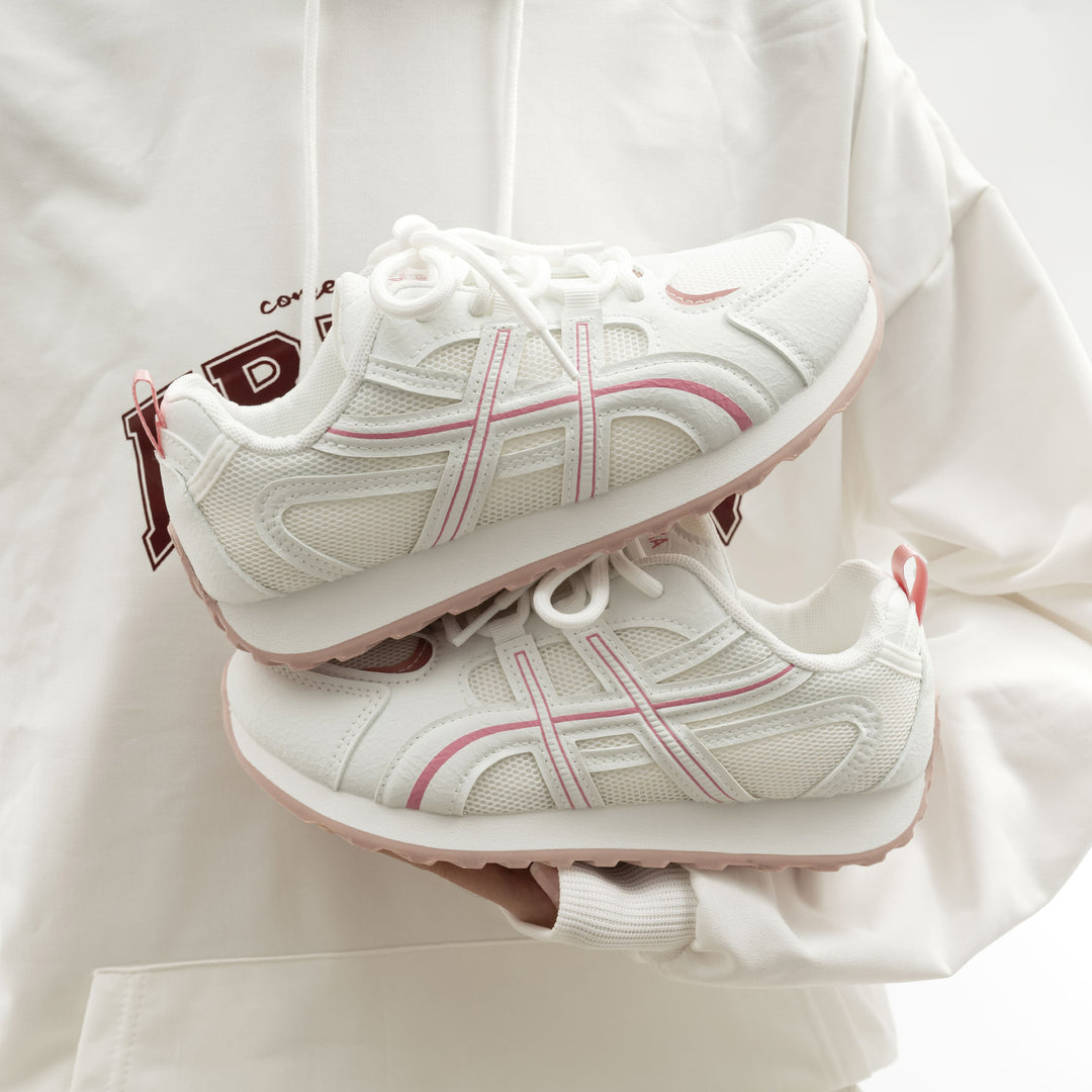 Damen Sportliche Sneakers mit atmungsaktiver Mesh-Oberfläche und rutschfester Sohle EB