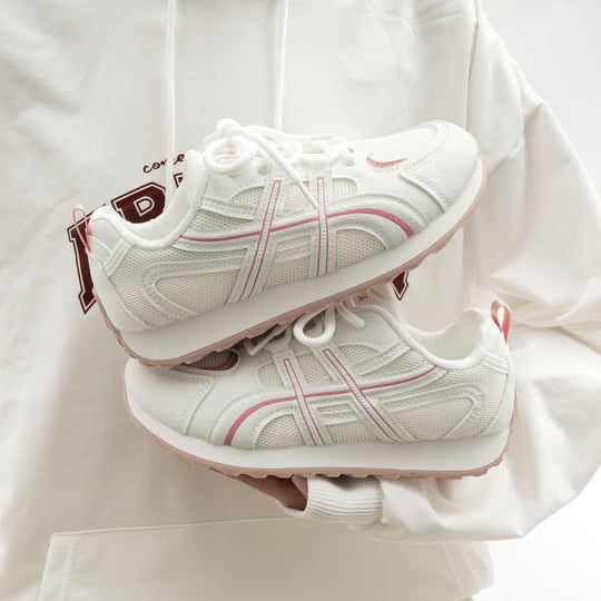 Damen Sportliche Sneakers mit atmungsaktiver Mesh-Oberfläche und rutschfester Sohle EB