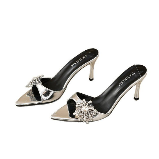Damen elegante Slingback-Pumps mit funkelndem Strassakzent EB