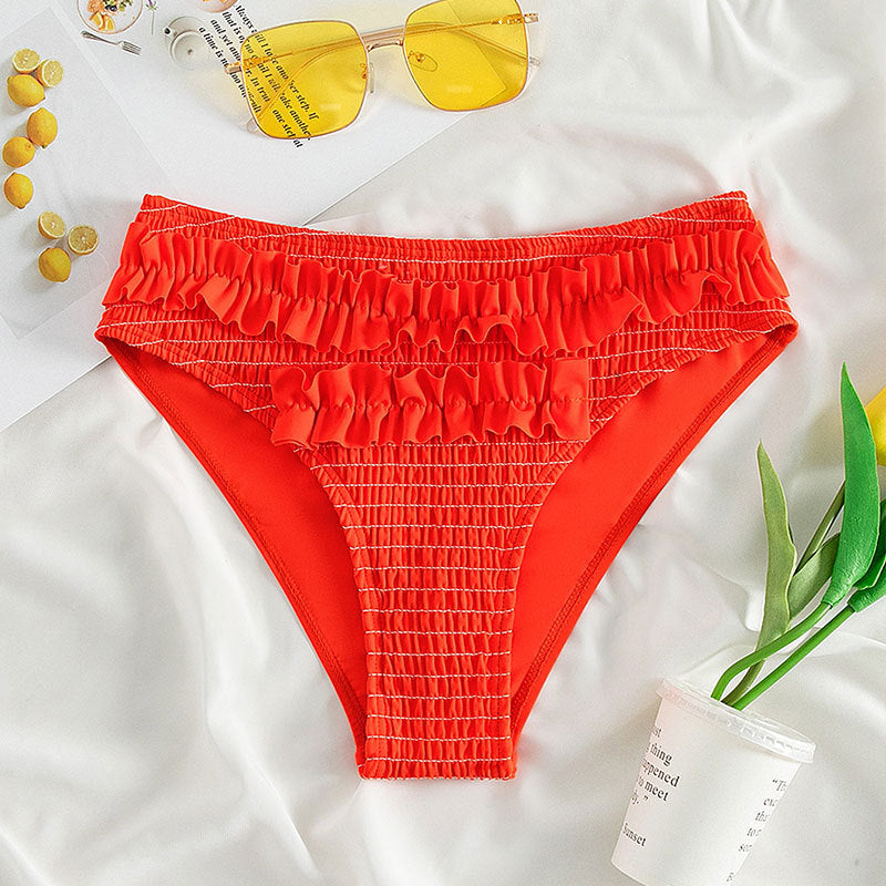 Damen Rüschen-Bikiniunterteil mit romantischem Design EB