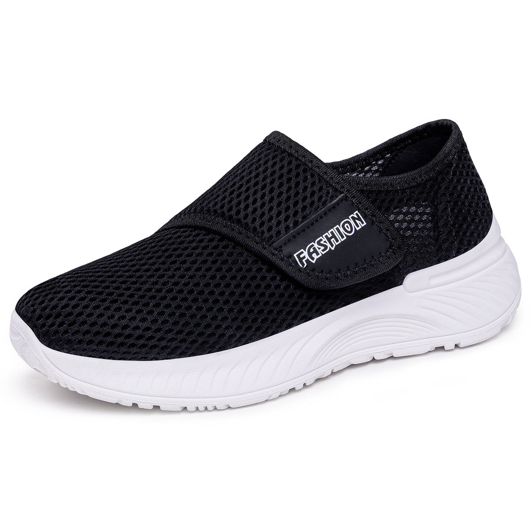 Damen Atmungsaktive Slip-On Sneakers mit Klettverschluss EB