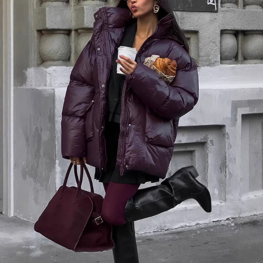 Damen Winterjacke mit voluminösem Schnitt und Wärmeisolierung EB