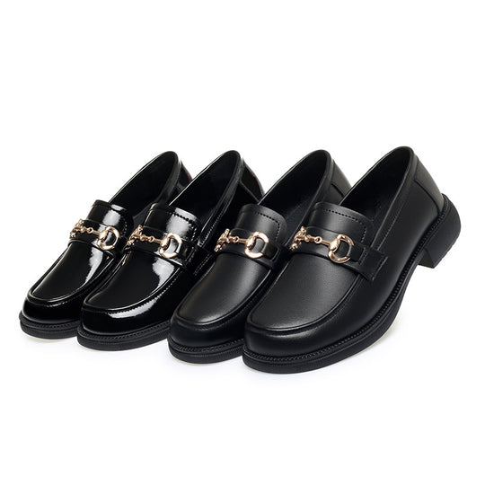 Damen Elegante Mokassins mit modischen Kettendetails EB