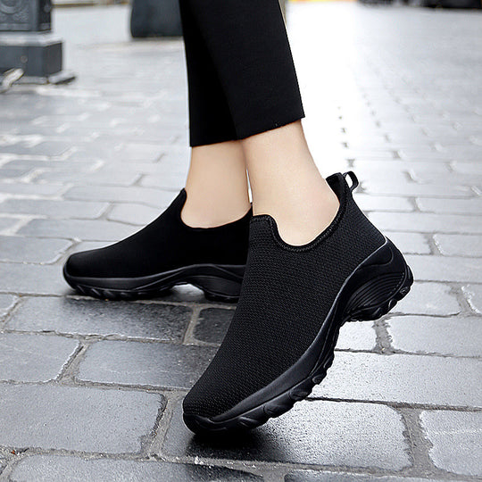 Damen Komfortable und atmungsaktive Freizeitschuhe mit flexiblem Slip-On Design EB