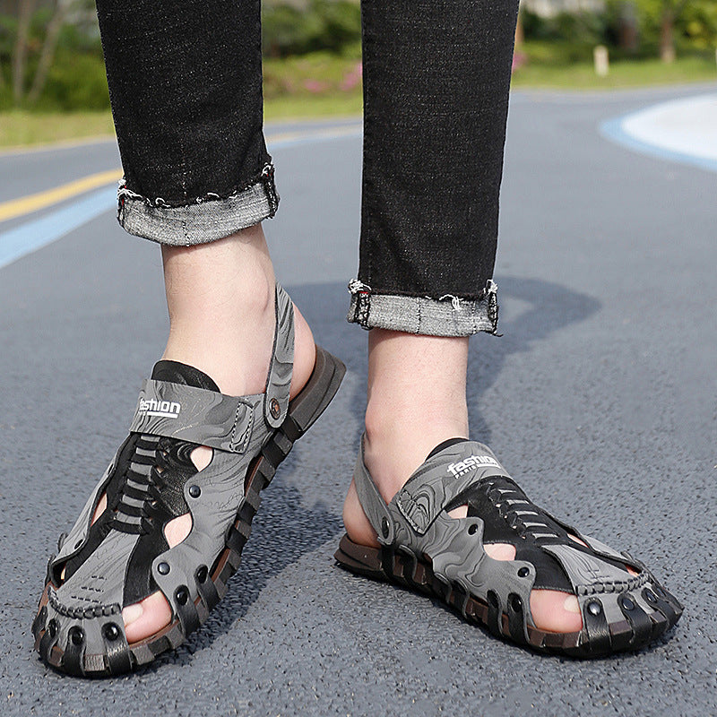 Damen Sportliche Wassersandalen mit verstellbarem Riemen und rutschfester Sohle EB