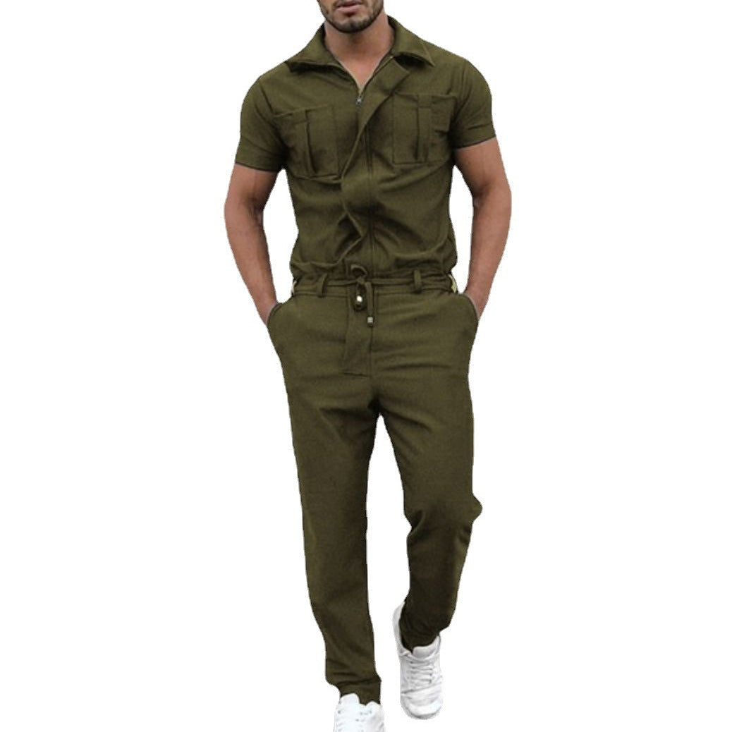 Damen Overall mit praktischen Taschen und elastischem Bund EB
