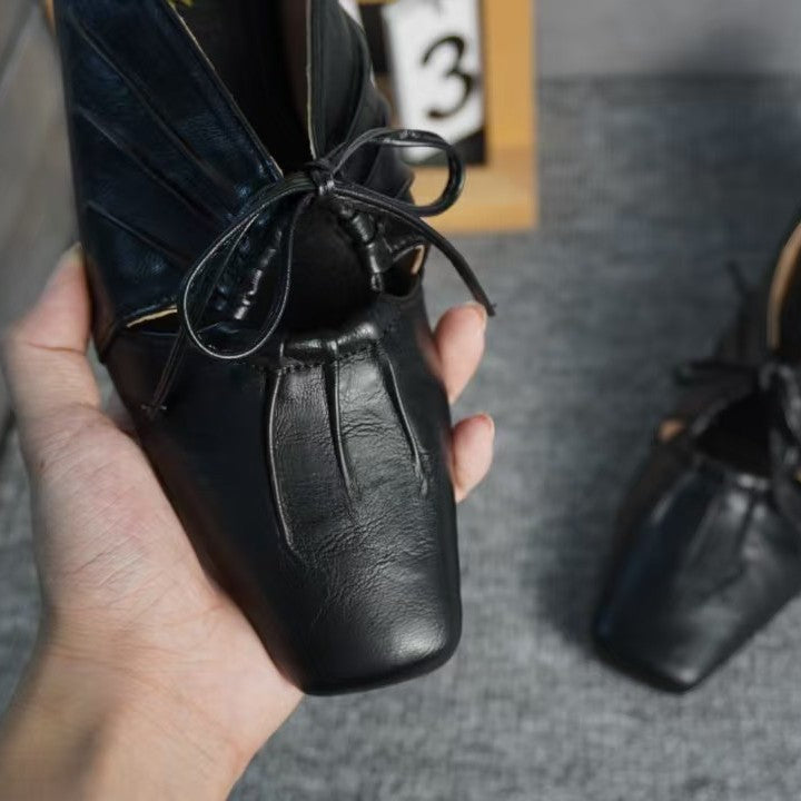 Damen elegante Slip-On Ballerinas mit kunstvollem Riemendetail EB