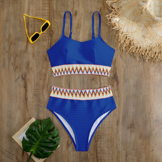 Damen Bunt gemusterter Bikini EB