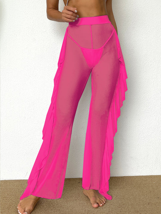 Damen Strandhose mit elegantem Rüschen-Design EB