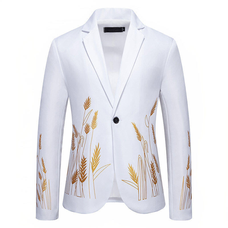 Herren eleganter Blazer mit floralen Stickereien EB