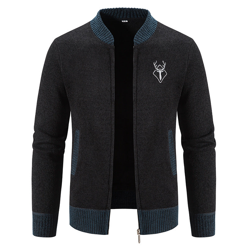 Herren modische Freizeitjacke mit strukturiertem Design und praktischen Taschen EB