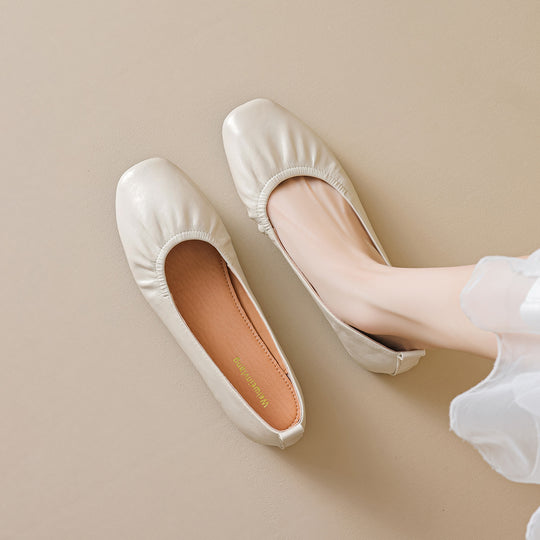 Damen Ballerinas mit dezentem Faltenwurf EB