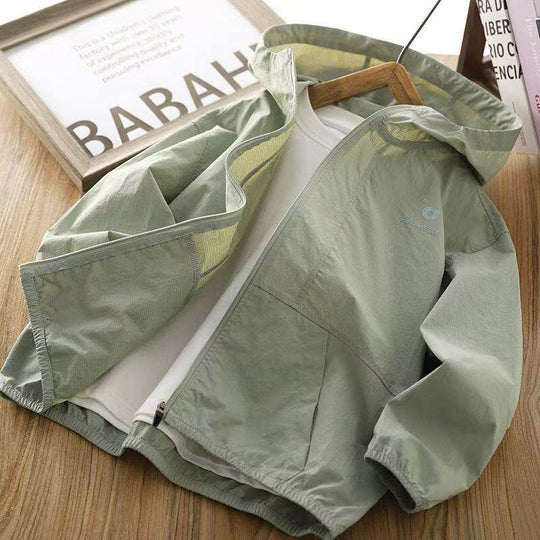 Damen nan leichter Kapuzen-Windbreaker mit Reißverschluss und verdeckten Taschen R&B