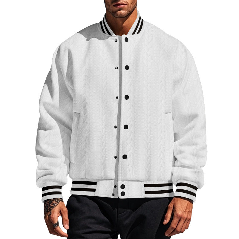 Herren lässige Bomberjacke mit strukturiertem Design EB