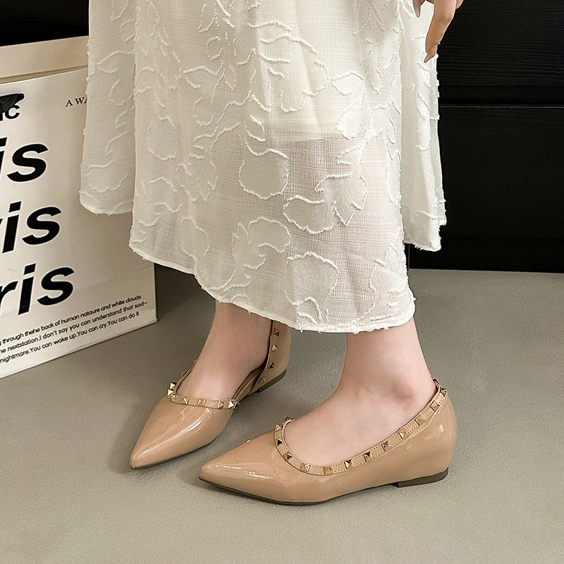 Damen elegante spitze Ballerinas mit Nieten EB