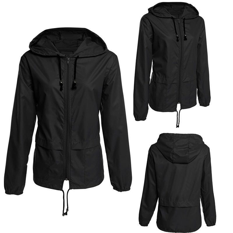 Damen leichte Übergangsjacke mit verstellbarem Kordelzug EB