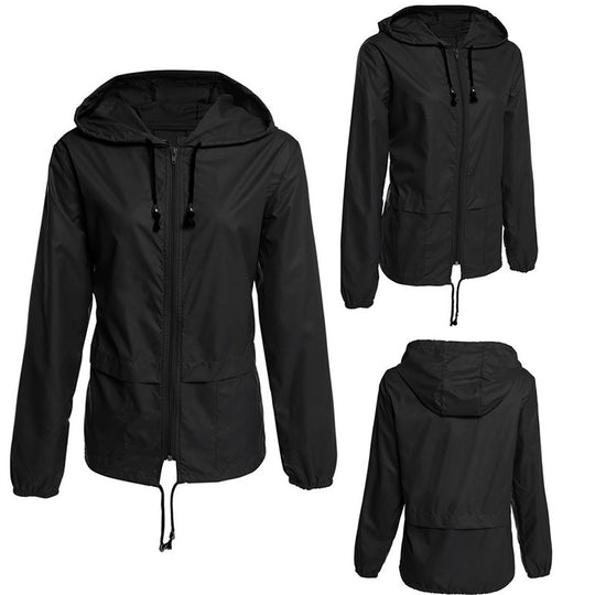 Damen leichte Übergangsjacke mit verstellbarem Kordelzug EB