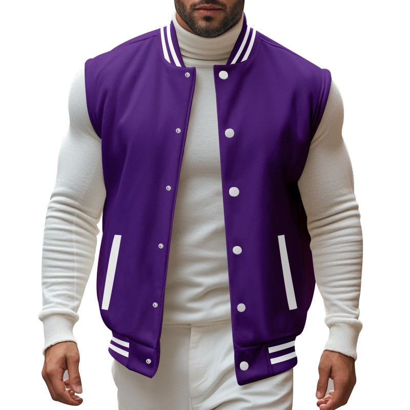 Herren trendige Collegejacke mit sportlichem Schnitt EB