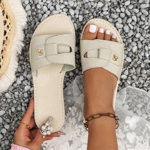 Damen Komfortable Riemensandalen mit elegantem Schnallen-Design EB