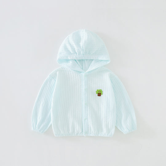 Unisex nan atmungsaktive leichte Gaze Kapuzen-Baby-Sonnenjacke EB